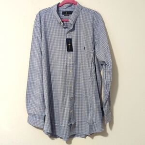 Ralph Lauren Plaid Performance Twill Men's 2XLT shirt.